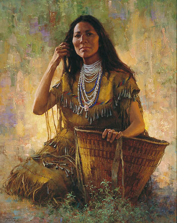 Howard Terpning Isdzan Apache Woman 